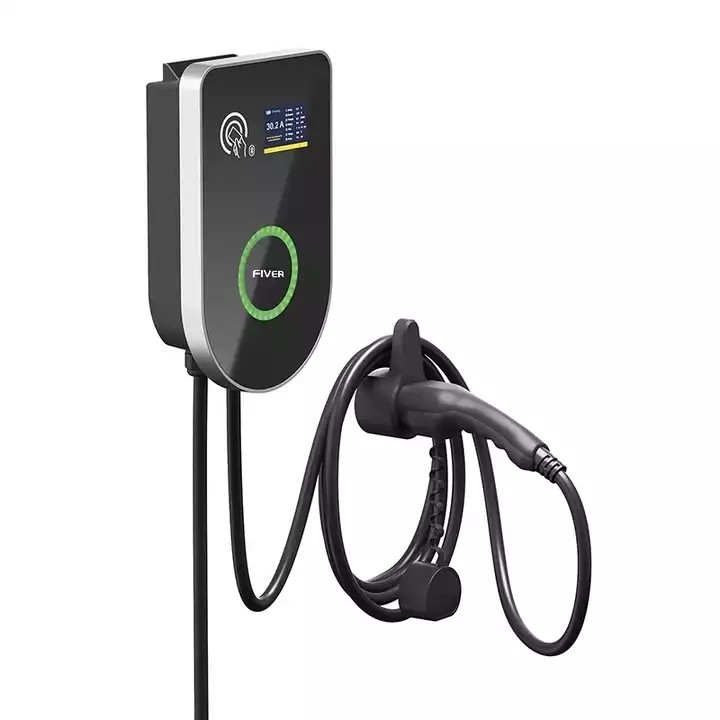 32A estação de carregamento comercial pública do nível 2 EV com OCPP 1,6 Wifi 4G