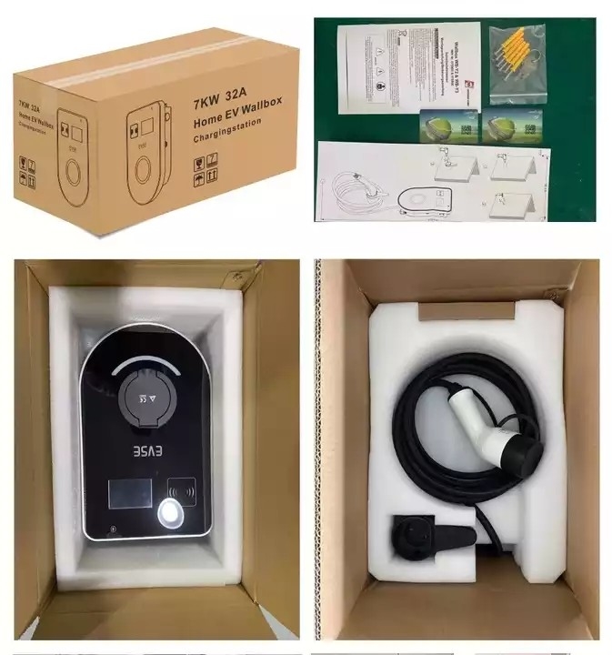 32A estação de carregamento comercial pública do nível 2 EV com OCPP 1,6 Wifi 4G