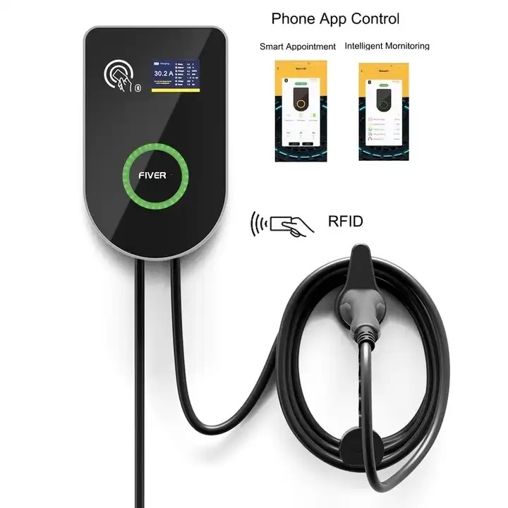 Estação de carregamento 32A EV OCPP 1.6 Smart Wallbox 22KW com comunicação Wi-Fi 4G
