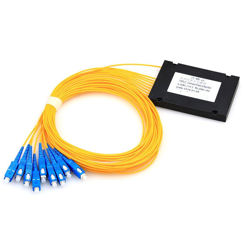 ABS de fibra ótica do divisor 1x8 do PLC de FTTB FTTH SC/UPC em forma de caixa