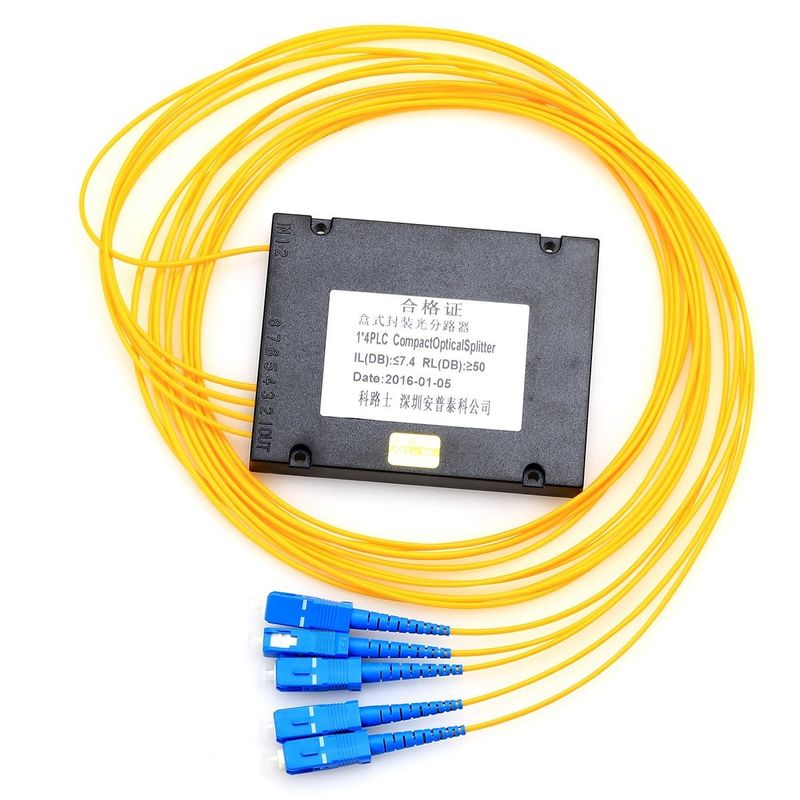 ABS de fibra ótica do divisor 1x8 do PLC de FTTB FTTH SC/UPC em forma de caixa
