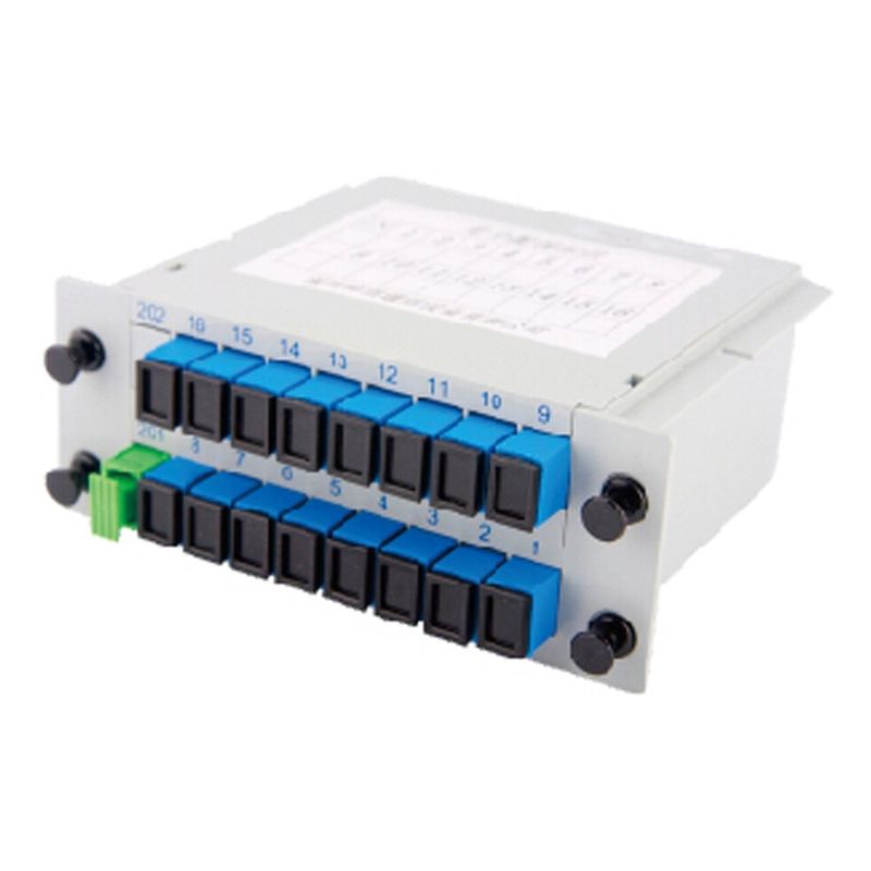 O comprimento do único modo do RUÍDO 1X16-PLC do divisor 1x16 do PLC da fibra ótica de SC/APC personalizou