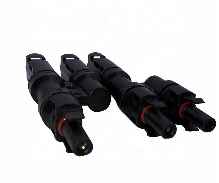 Tipo de T - 2 a 1 conectores solares 1000V/1500V IP68 do picovolt para o sistema das energias solares
