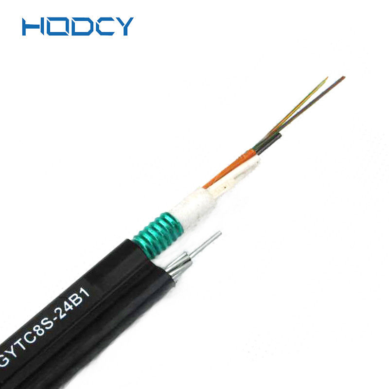 Figura 8 autossuficiente 12 núcleo do cabo de fibra ótica exterior GYTC8A aéreo blindado