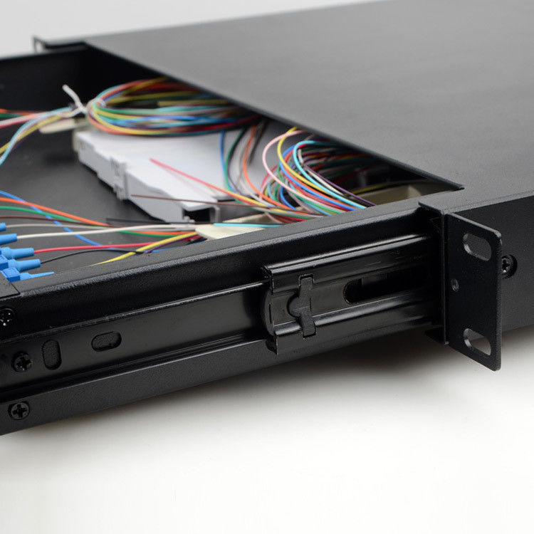 Porto do painel de remendo ODF da fibra ótica de FTTH 48 gaveta da montagem em rack do trilho da corrediça de 19 polegadas