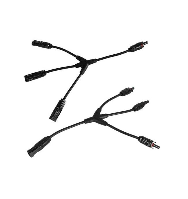 Tipo 3 cabo do ramo MC4 Y do conector de cabo 2 do adaptador IP68 de fio do painel solar da maneira