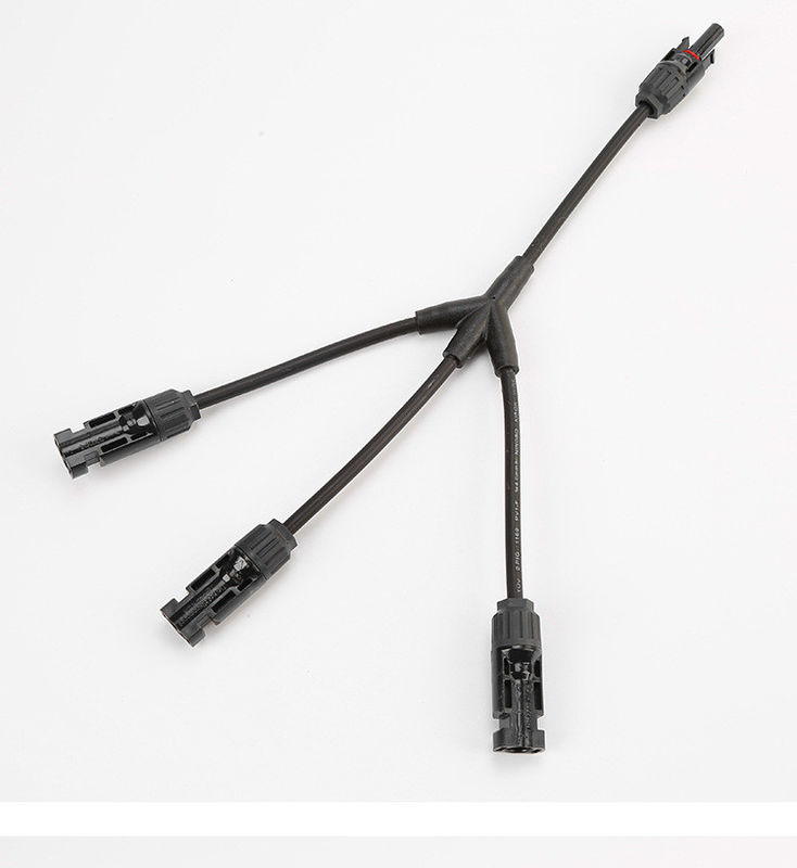 Tipo 3 cabo do ramo MC4 Y do conector de cabo 2 do adaptador IP68 de fio do painel solar da maneira