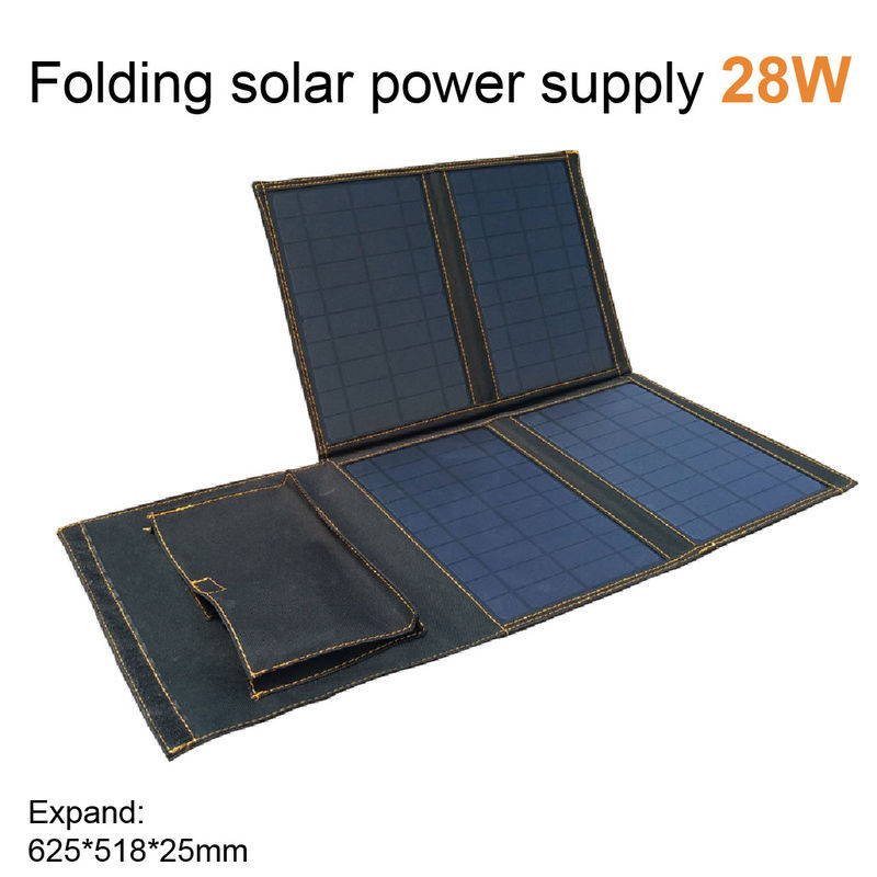 Carregamento exterior solar de acampamento do painel 5V da dobradura impermeável portátil pequena de 28W 24W