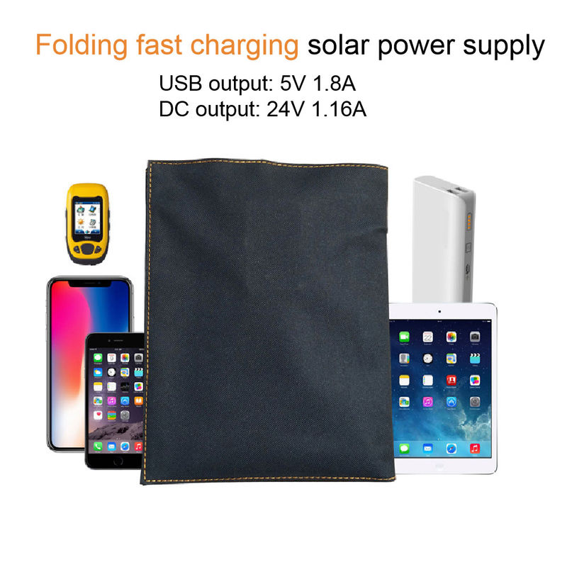 Carregamento exterior solar de acampamento do painel 5V da dobradura impermeável portátil pequena de 28W 24W
