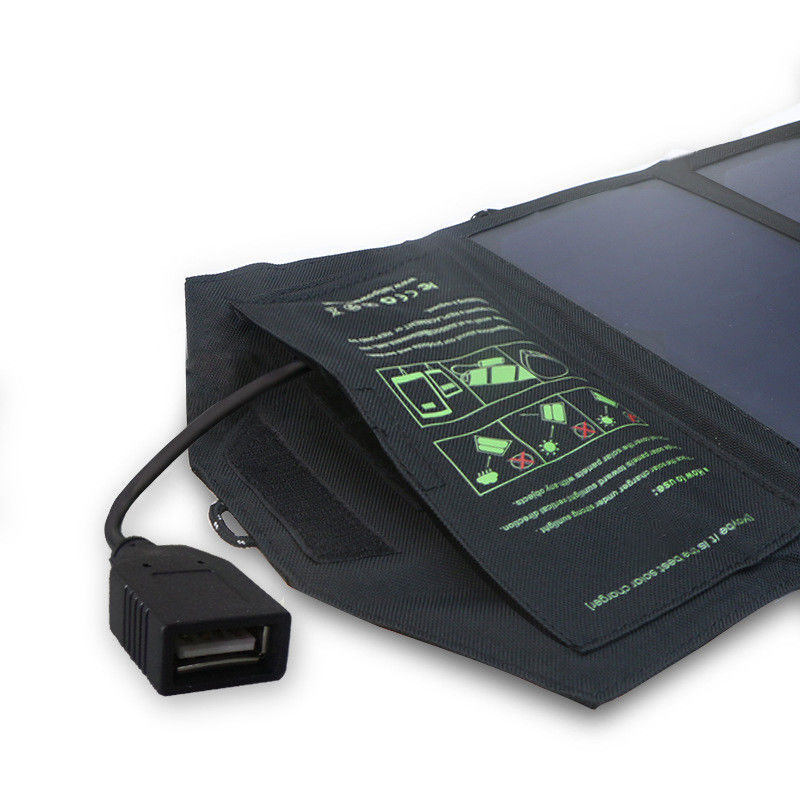 Carregador solar de dobramento exterior 5V portátil 10W 300g do telefone celular do painel do picovolt