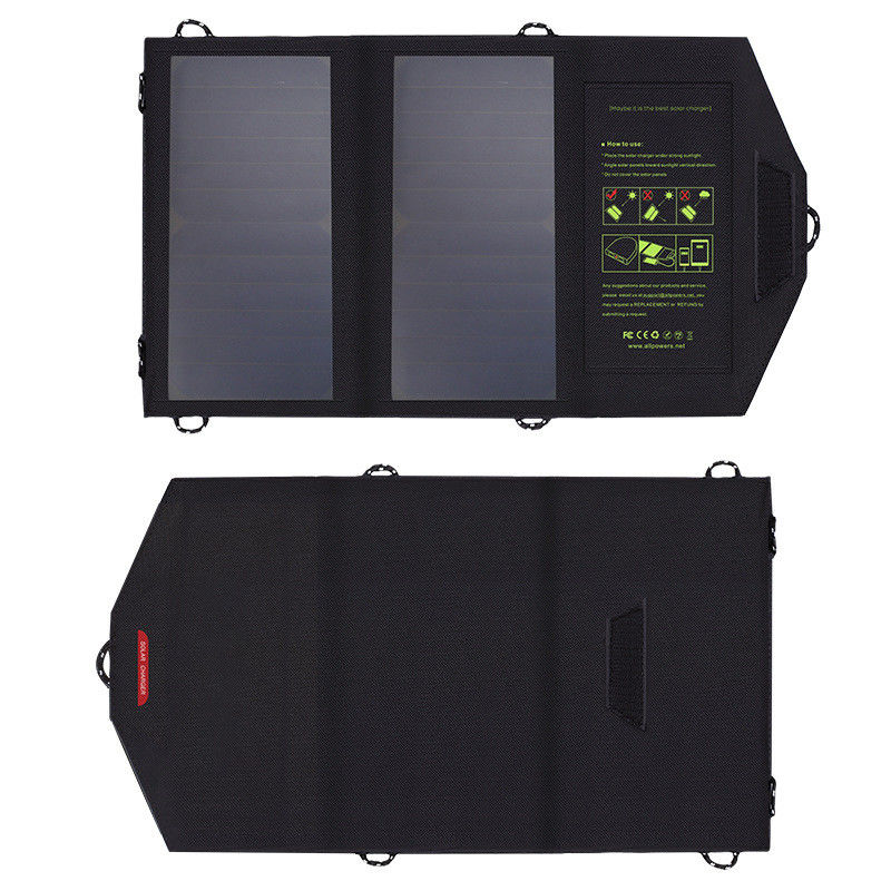 Carregador solar de dobramento exterior 5V portátil 10W 300g do telefone celular do painel do picovolt