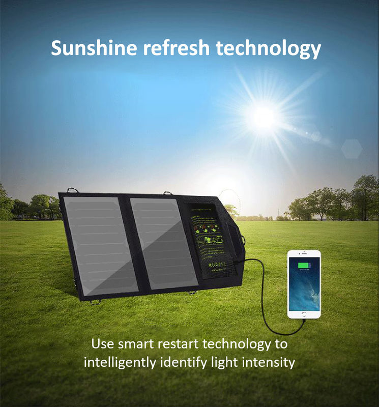Carregador solar de dobramento exterior 5V portátil 10W 300g do telefone celular do painel do picovolt