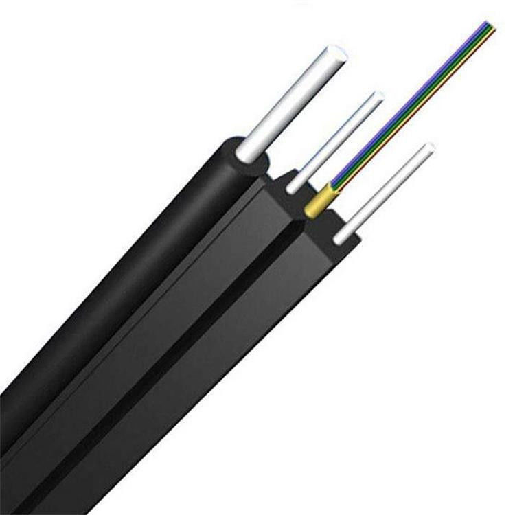 FTTH exteriores deixam cair o tipo liso único modo do cabo de fibra ótica 2km G657A1 LSZH