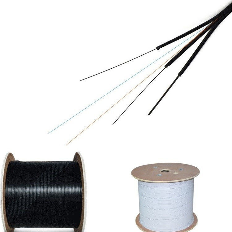 FTTH exteriores deixam cair o tipo liso único modo do cabo de fibra ótica 2km G657A1 LSZH