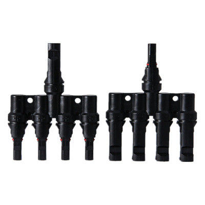 Conector masculino e fêmea do painel solar do ramo do conector de cabo 30A 1000V MC4 T