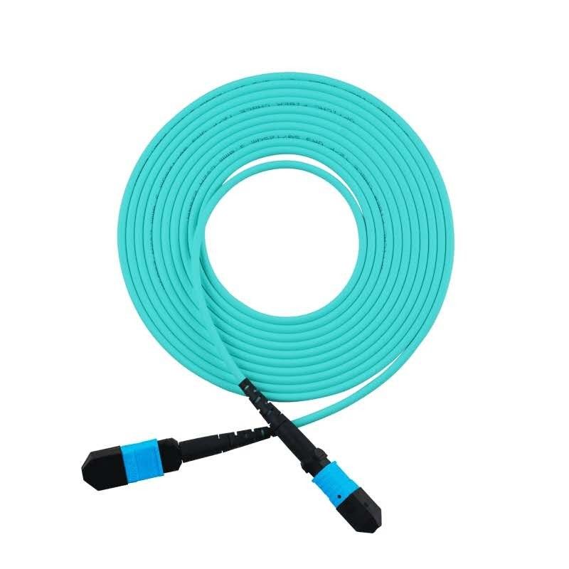 12 a trança fêmea do cabo de remendo da fibra ótica das fibras MPO cabografa 0.9mm 2.0mm 3.0mm