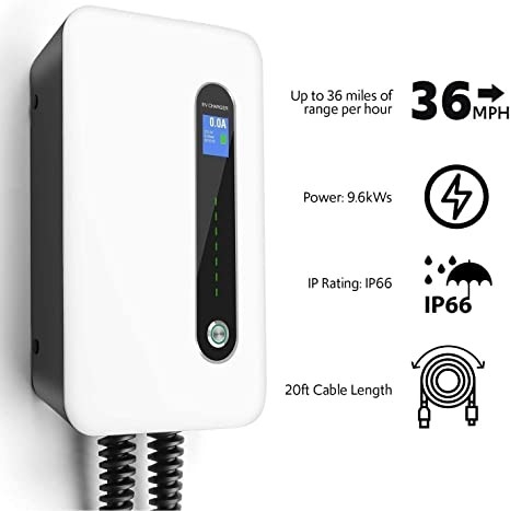 240V 9.6kW 40 estação portátil do carregador do nível 2 EV do ampère com tomada
