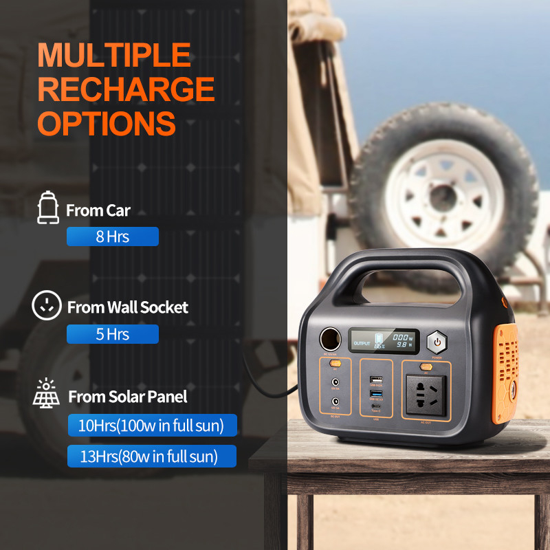 gerador 500Wh solar exterior portátil com tomada móvel da C.A. da bateria de lítio 110V