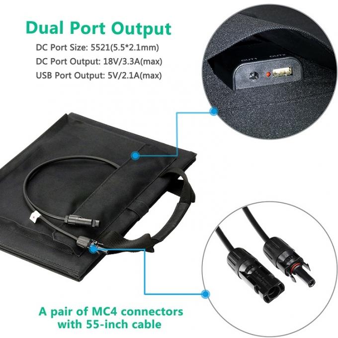 Painel solar Monocrystalline exterior da dobra 50W da casa profissional nova do projeto 3